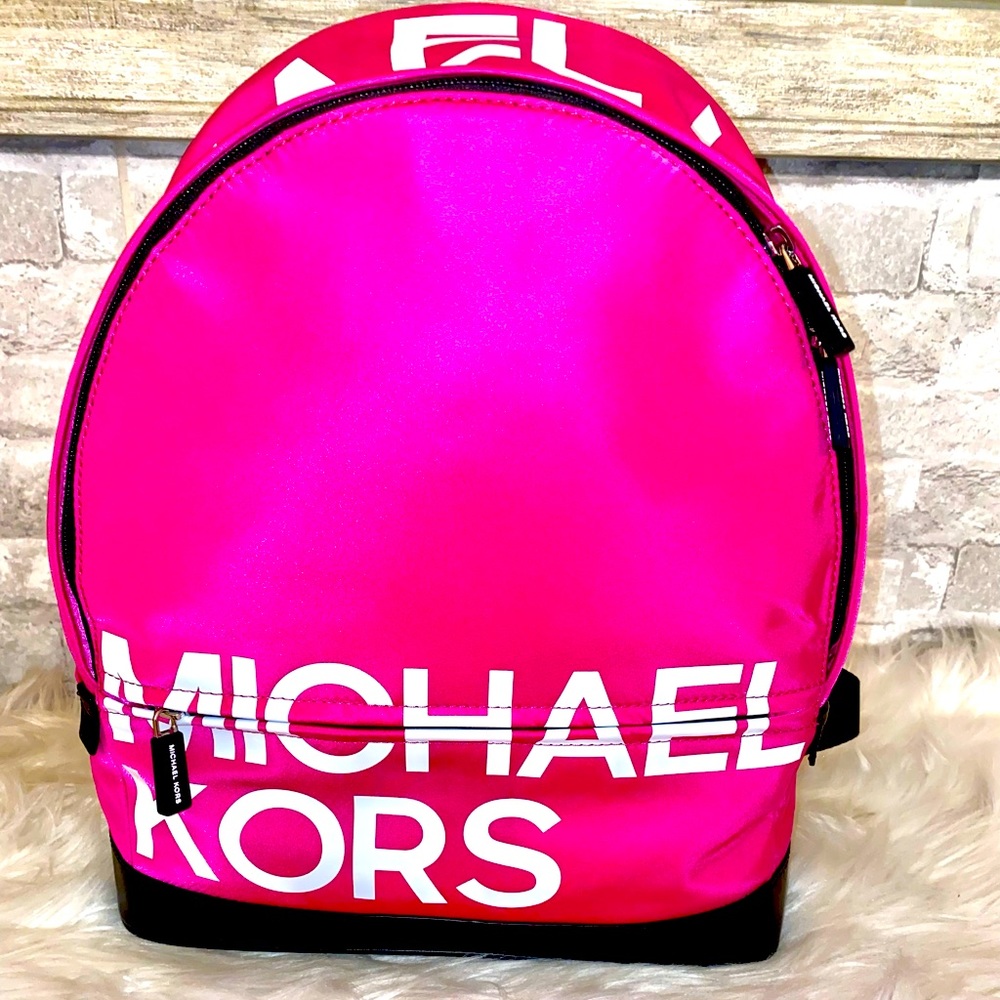 Michael Kors hot pink Nylon backpack